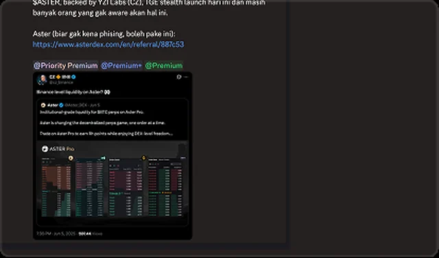 Call ASTER di Discord: $0.17 ke $0.5 dalam semalam