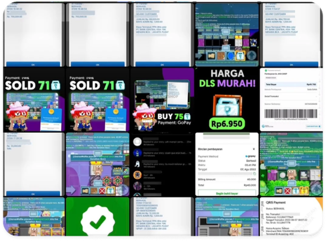 Kolase karya desain freelance dan pesanan yang terjual